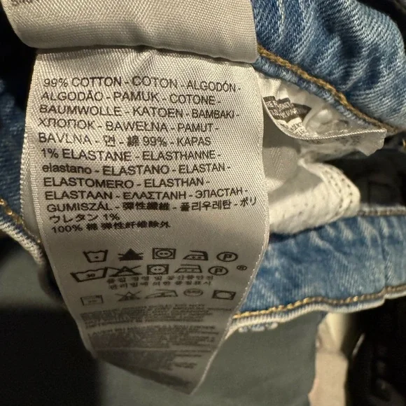 Levi's Wedgie Straight Leg Raw Hem Cropped Rough Tide Jeans Women’s size 26 - Picture 12 of 16